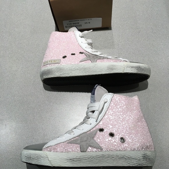 Golden Goose Francy Pink Glitter White Silver NIB - Picture 4 of 7
